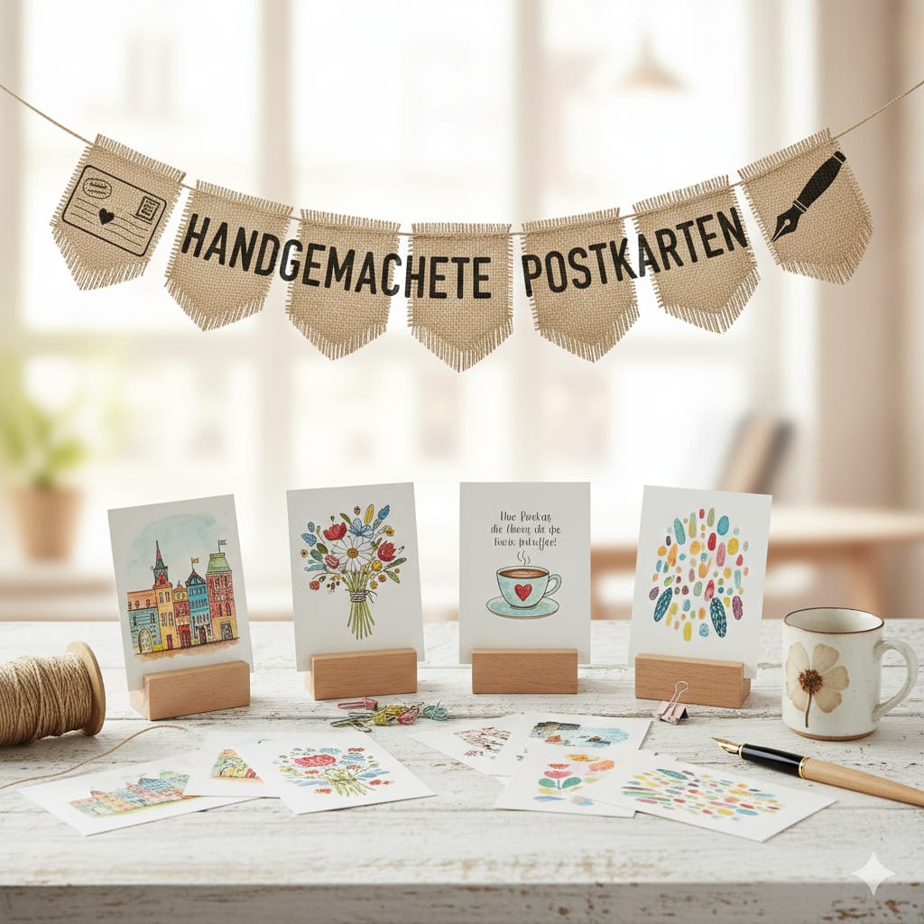 Selbstgestaltete Postkarten