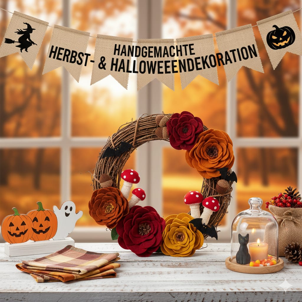 Herbst- und Halloweendekoration