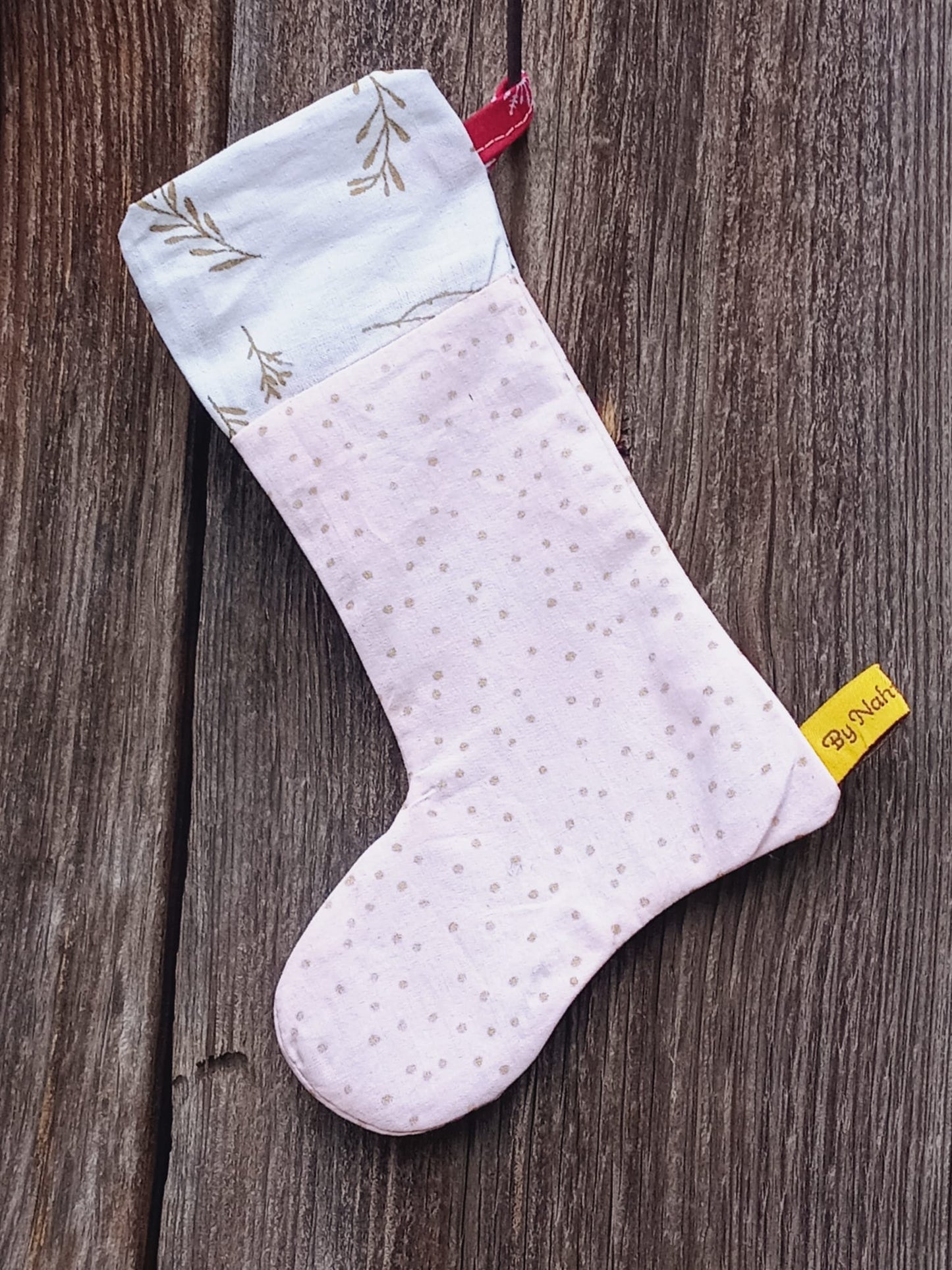 Nikolausstiefel klein "Goldene Tupfen"