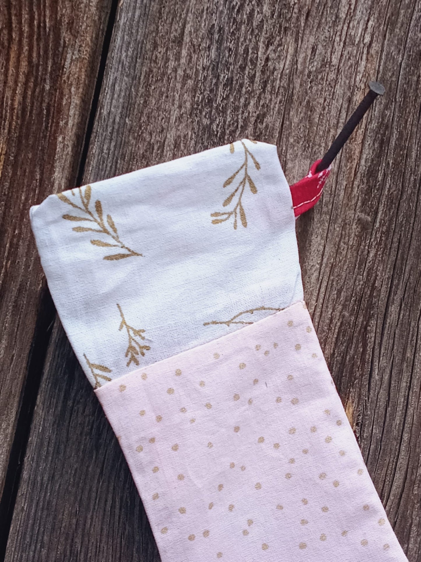 Nikolausstiefel klein "Goldene Tupfen"