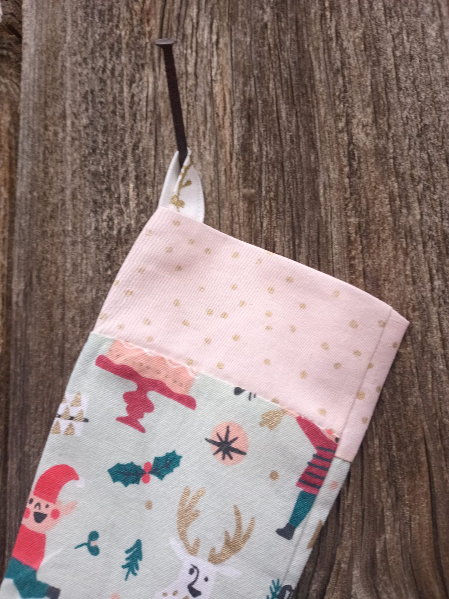 Nikolausstiefel "Weihnachtsmotive hellblau"